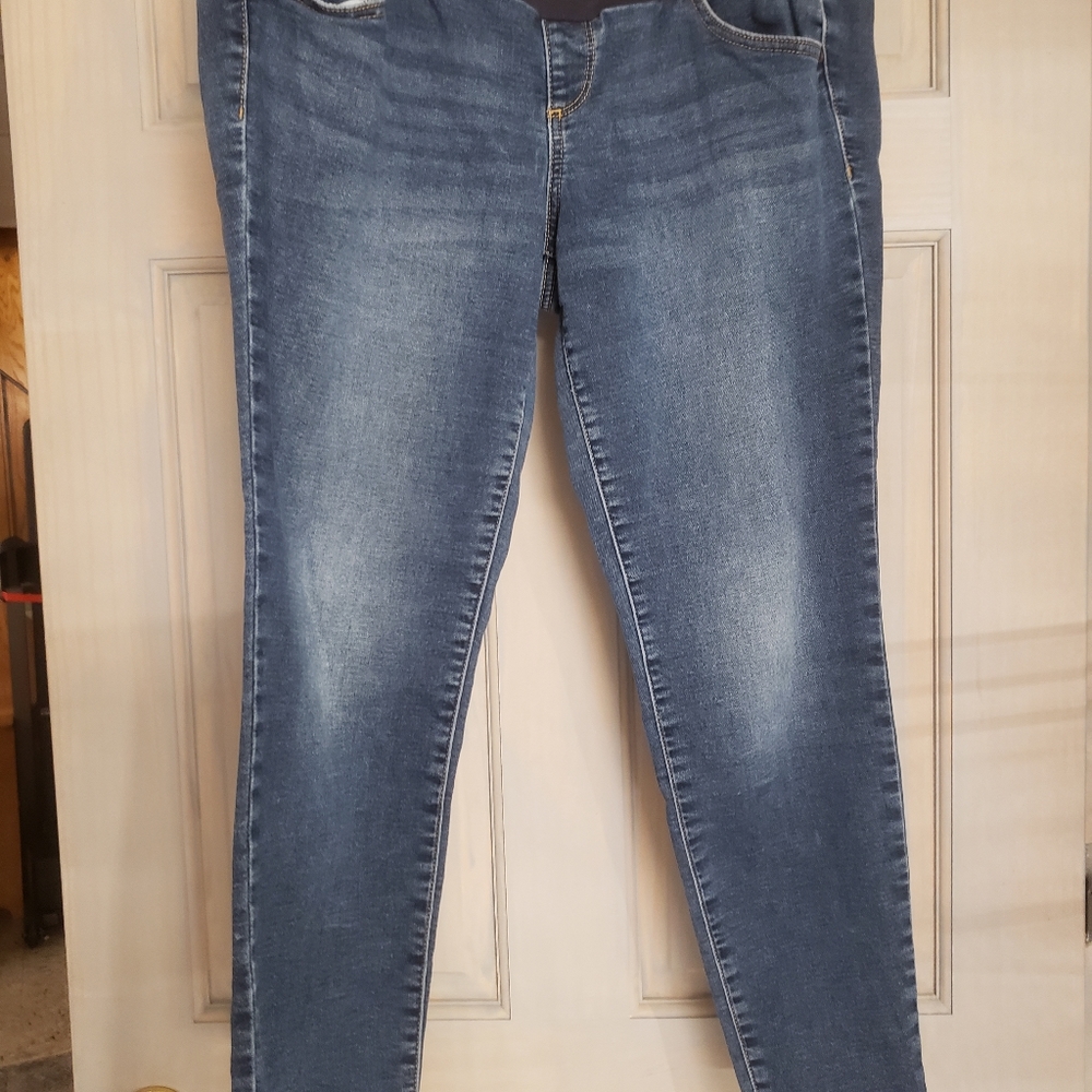 Small Maternity Skinny Jeans Full Belly, MD Wash